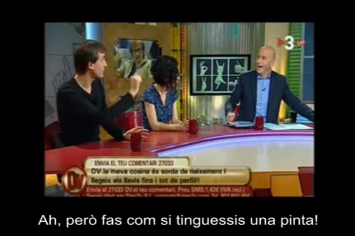 Celia Alba y Joan Gil durante la entrevista en TV3