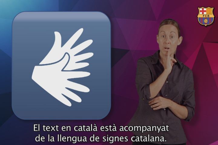 Interpretació de continguts del web FCBarcelona en llengua de signes